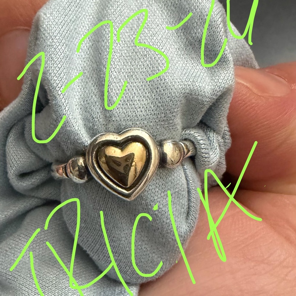 Silver and Gold Heart Ring James Avery
